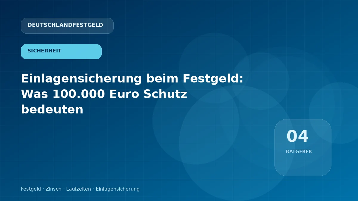 Einlagensicherung beim Festgeld: Was 100.000 Euro Schutz bedeuten
