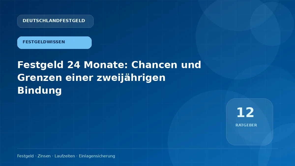 Festgeld 24 Monate: Chancen und Grenzen einer zweijährigen Bindung