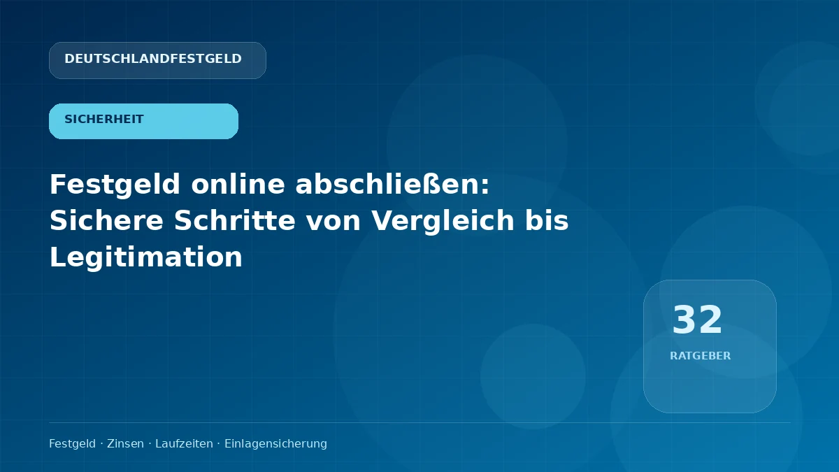 Festgeld online abschließen: Sichere Schritte von Vergleich bis Legitimation