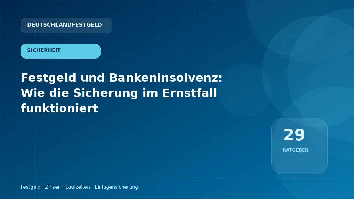 Festgeld und Bankeninsolvenz: Wie die Sicherung im Ernstfall funktioniert