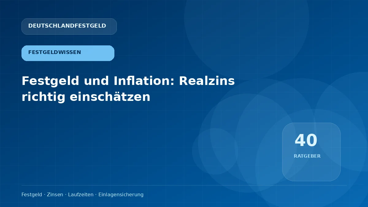 Festgeld und Inflation: Realzins richtig einschätzen