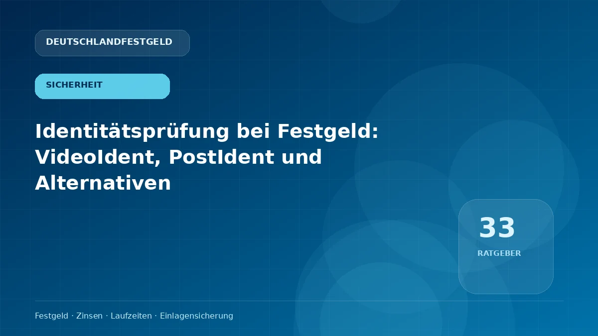 Identitätsprüfung bei Festgeld: VideoIdent, PostIdent und Alternativen