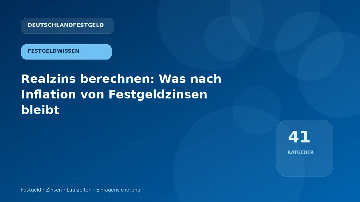Realzins berechnen: Was nach Inflation von Festgeldzinsen bleibt